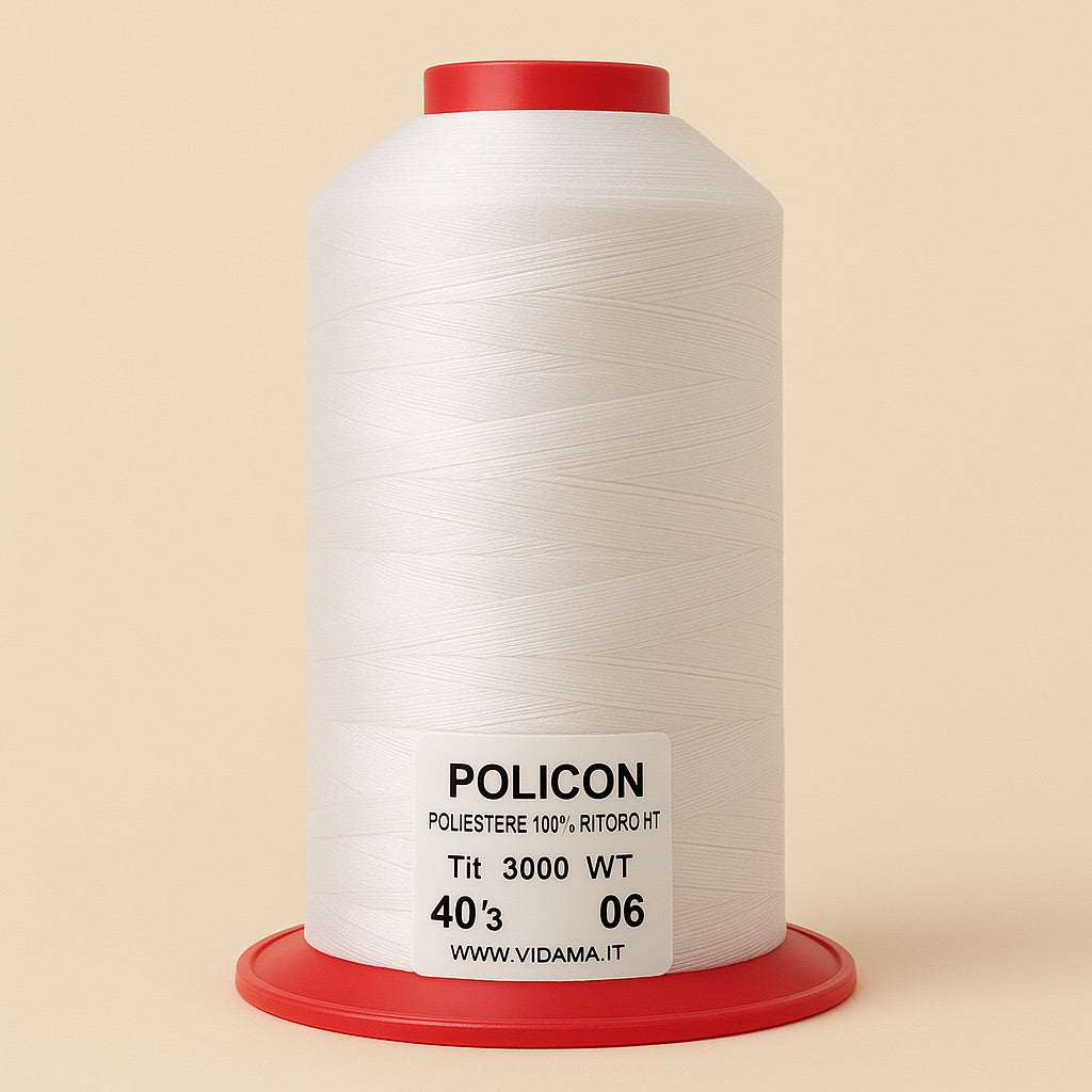 Filo in poliestere per cuciture nautiche Policon Bianco